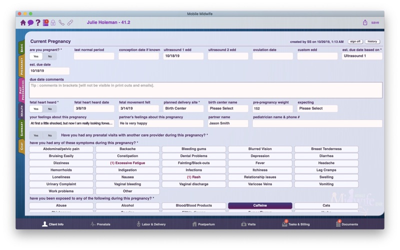 Screenshot #2 pour Mobile Midwife EHR