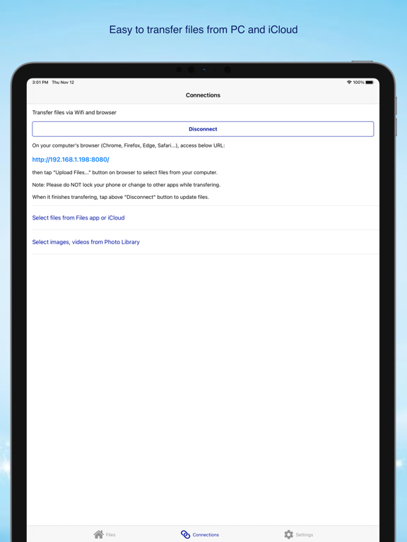Screenshot #5 pour Easy Files - Wifi transfer