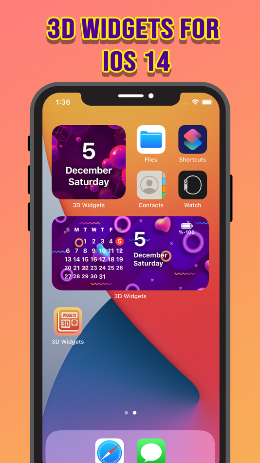 #1. 3D Widgets (iOS) By: Onder Gulsevdi