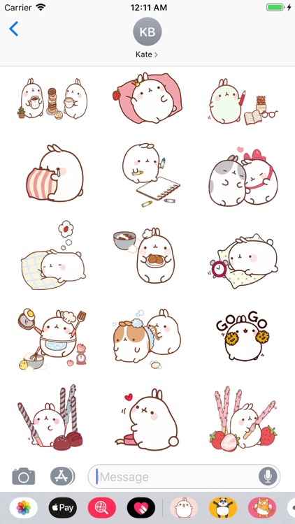 Cute Cartoon Bunny Stickers screenshot-2