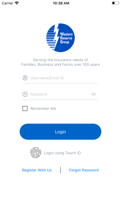 WRG Policyholder Screenshot
