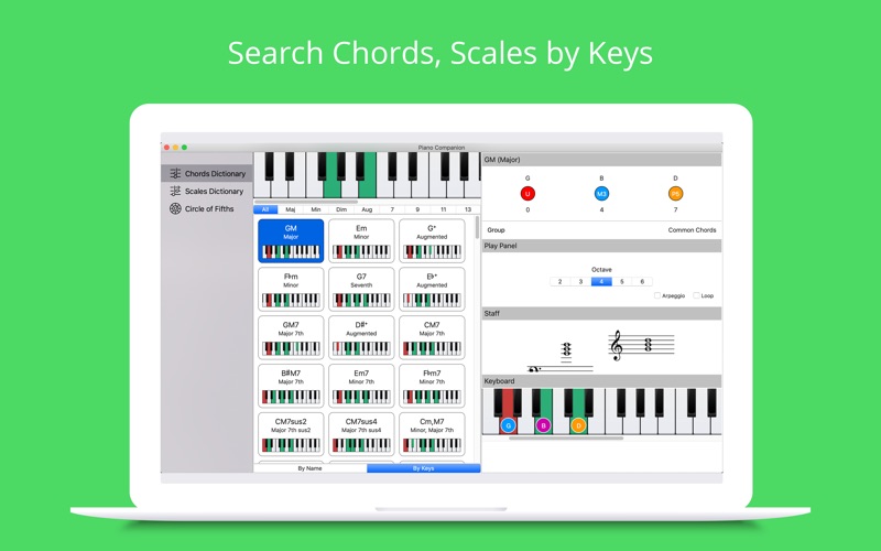 Screenshot #3 pour Piano Companion: Chords,Scales