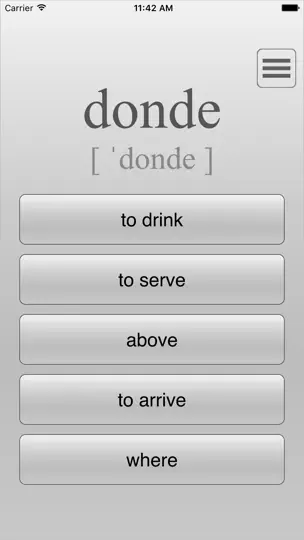 Learn Top 300 Spanish Words iPhone Screenshot 1