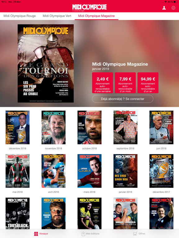 Midol Le Journal iPad screenshot 5 - Sports app