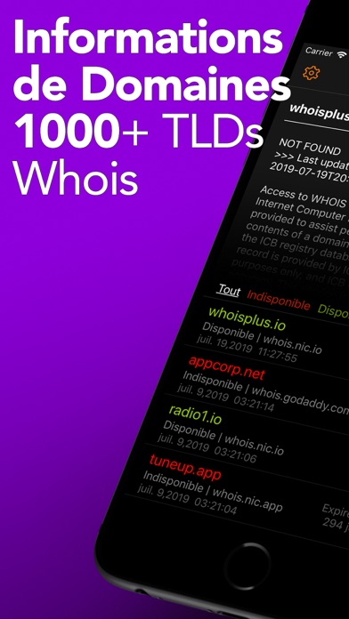 Screenshot #1 pour Whois+ Domaine & IP Recherche