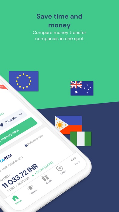 Remittance Exchange Rates Screenshot