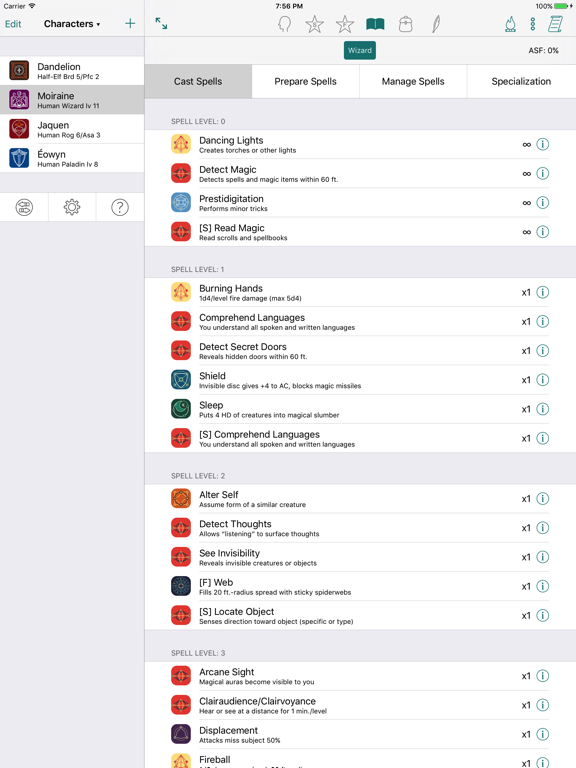 Screenshot #6 pour RPG Scribe Pathfinder & 3.5