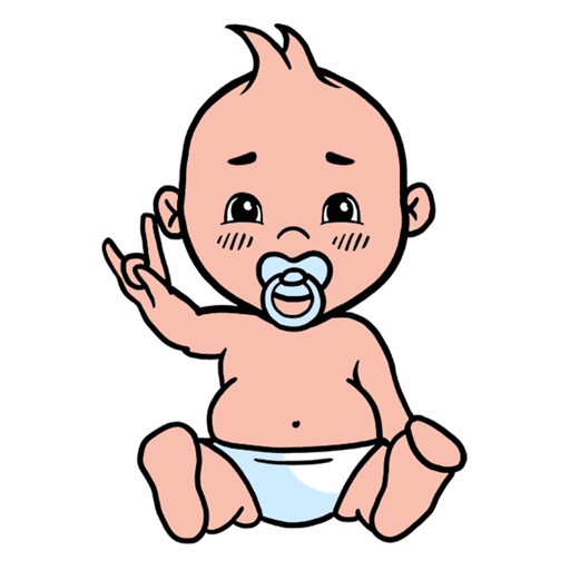 Animated cool baby stickers icon