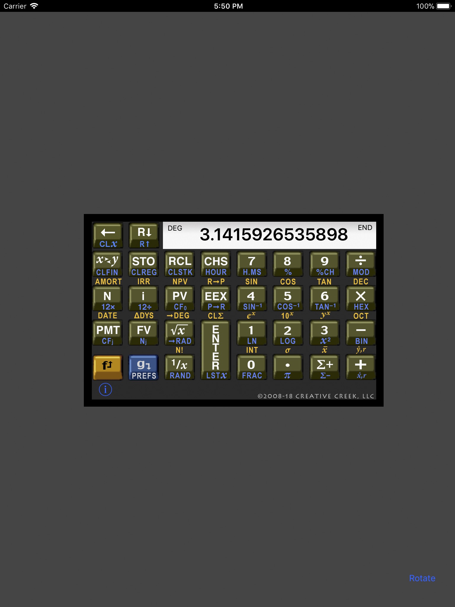 MathU RPN Calc screenshot 2