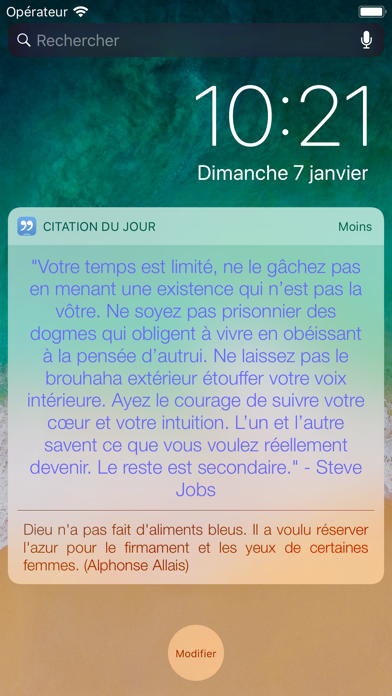 Screenshot #2 pour Widget Citation du Jour