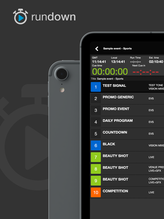 Rundown Assistant iPad screenshot 1 - Productivity app