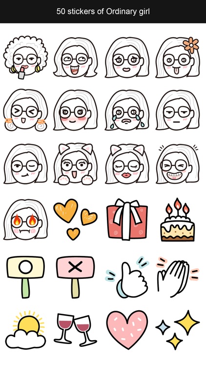 Ordinary girl emojis screenshot-3