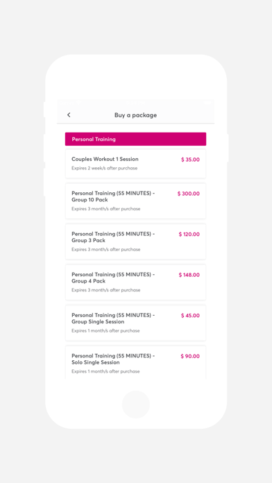 Envie Fitness Meridian Screenshot