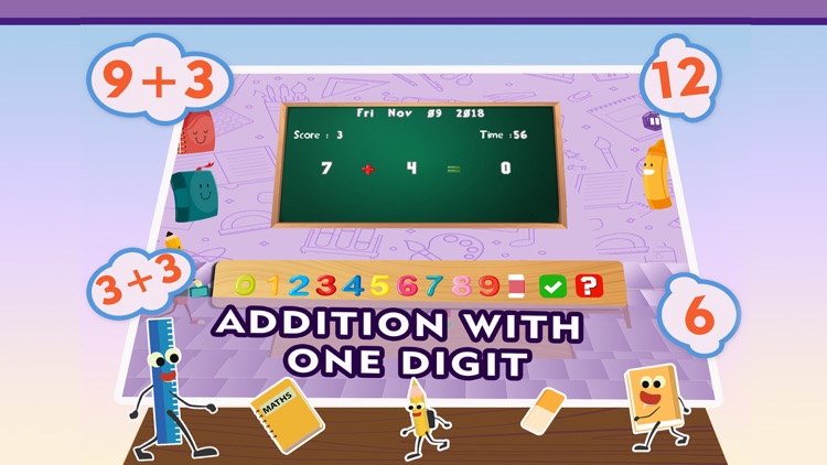Math Addition Quiz Kids Games