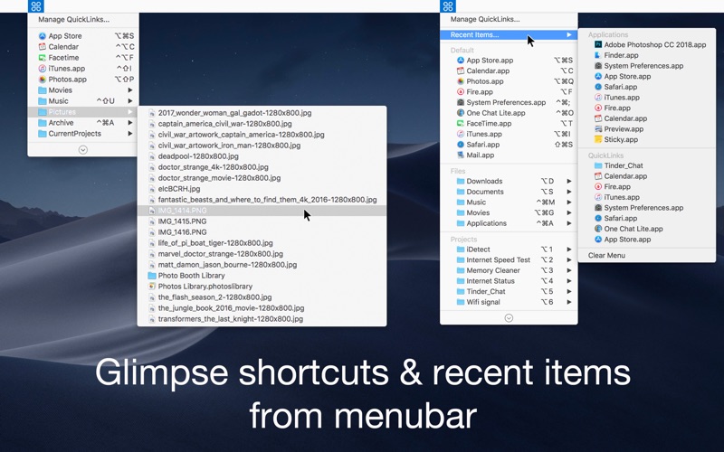Shortcuts : QuickLinks 的快捷方式