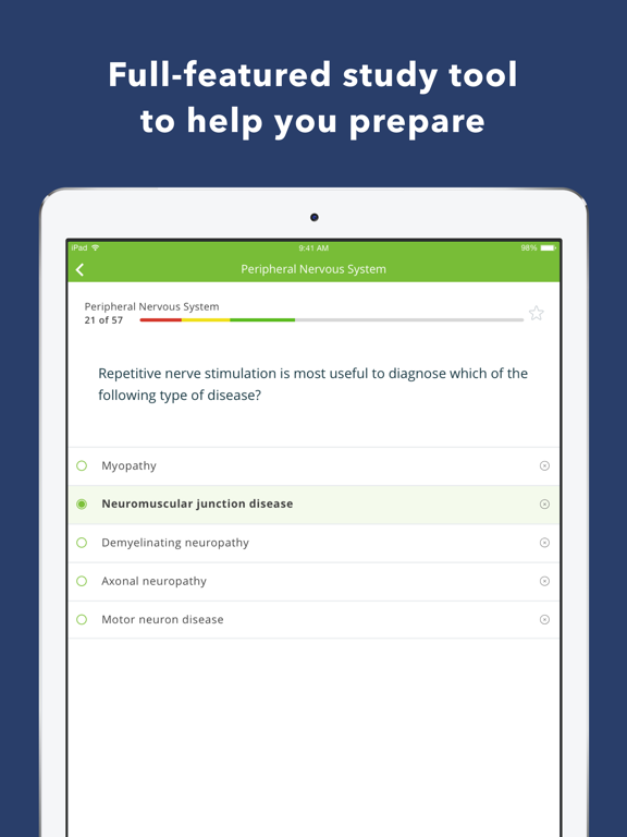 Neurology Exam Review Q&A iPad screenshot 5 - Medical app