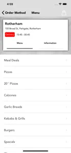 Sicily Pizza Rotherham screenshot #2 for iPhone