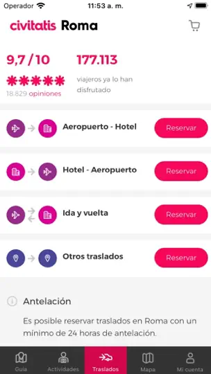 Captura de pantalla de Guía De Roma De Civitatis.com en iPhone 5