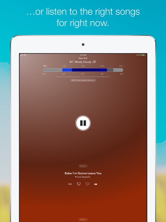 Screenshot #5 pour WeatherTunes Music