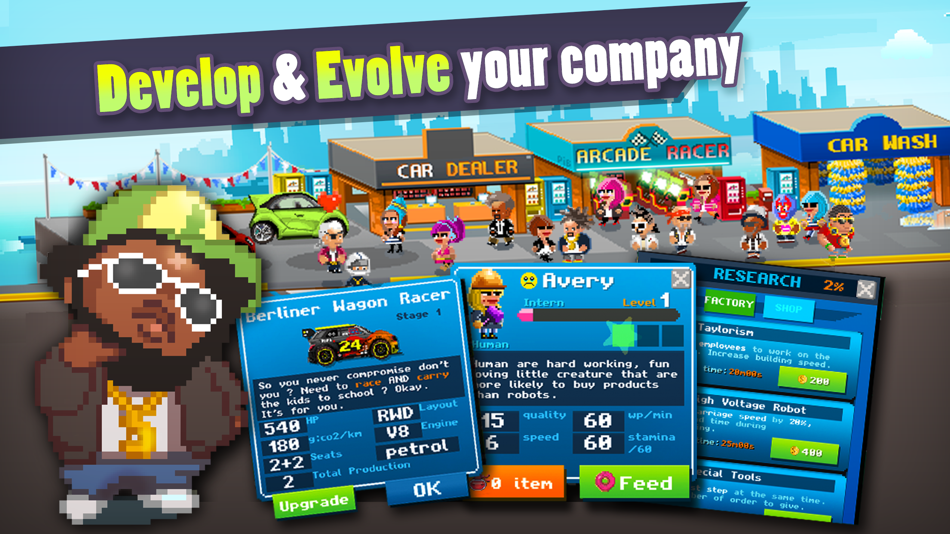 #4. Motor World: Car Factory (iOS) Bởi: Oh BiBi
