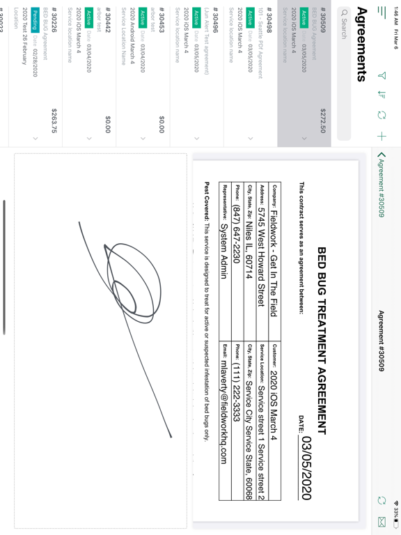 Fieldwork Office iPad screenshot 3 - Business app