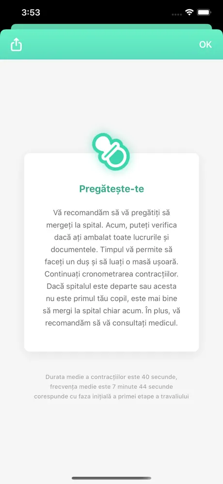 Cronometru pentru contracții