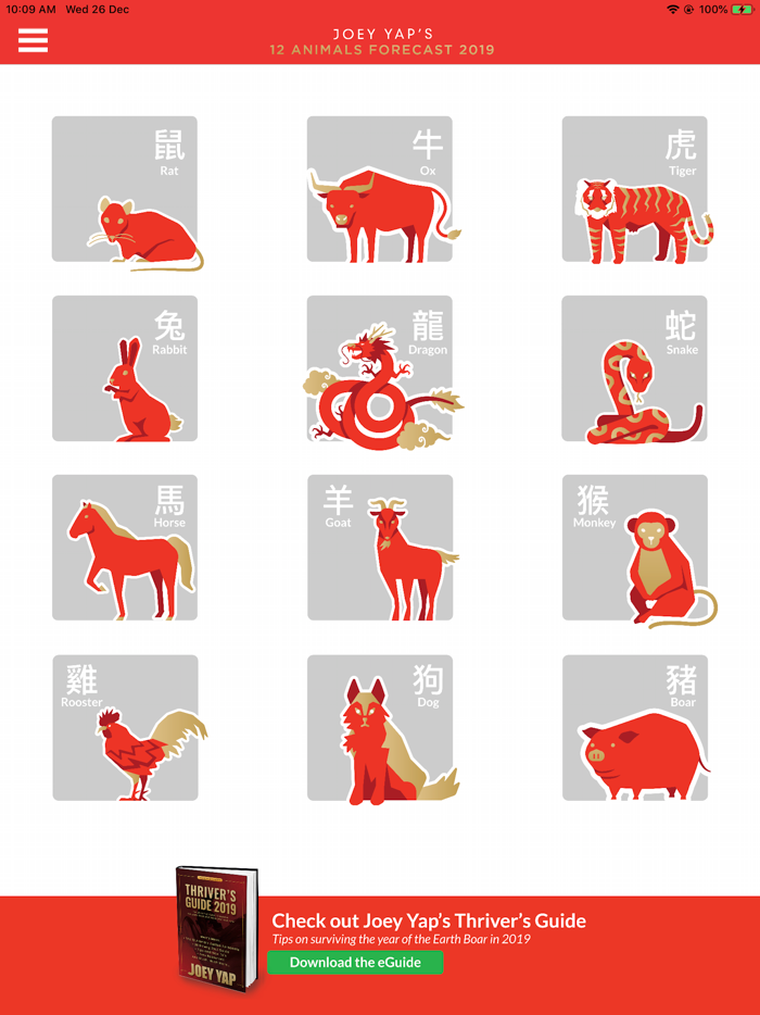 Joey Yaps 12 Animal Signs