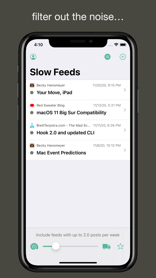 #2. Slow Feeds (iOS) Podle: Zozi Apps