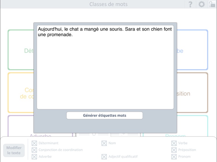 École : Classes de mots