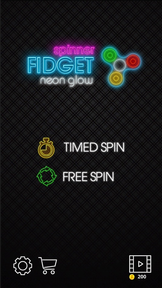 #1. Fidget spinner neon glow (iOS) Podle: Valeriya Proshina
