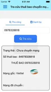 tra cuu chuyen mang giu so iphone screenshot 1