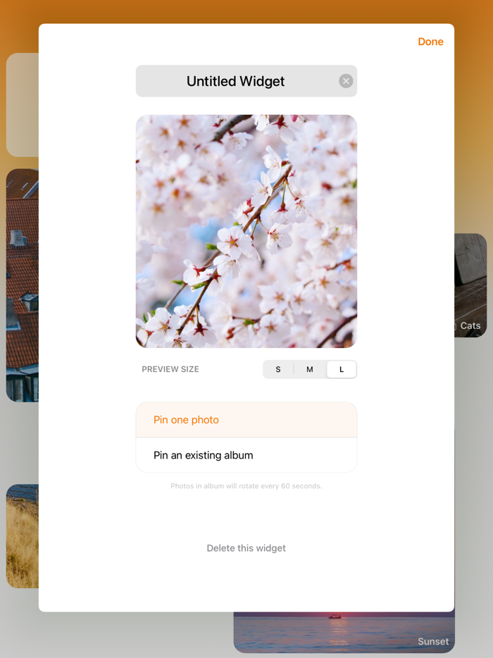 Pin Photo - Photo Widget