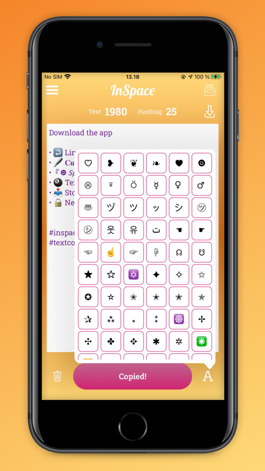 #2. InSpace: caption for Instagram (iOS) Podle: Stefano Ventrudo