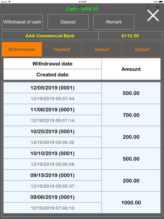 TC MoneyBook iPad screenshot