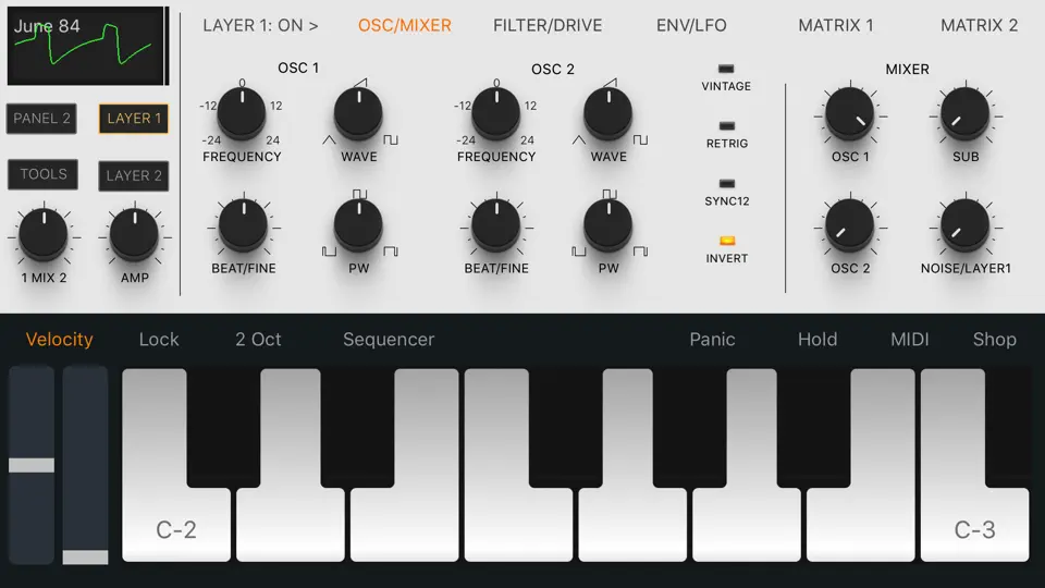 Скриншот Zeeon Synth на iPhone 2