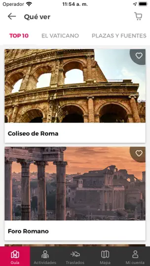 Captura de pantalla de Guía De Roma De Civitatis.com en iPhone 8