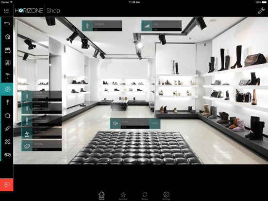 Horizone Web Server iPad screenshot