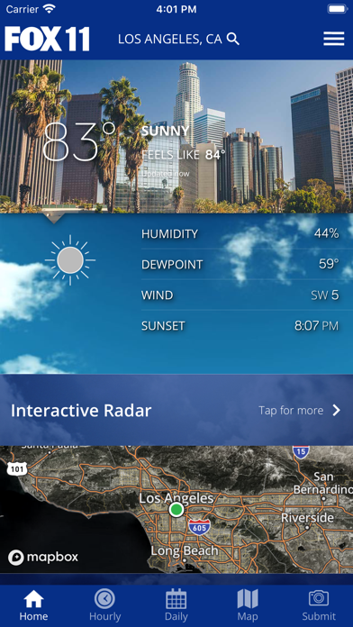 FOX 11 Los Angeles: Weather Screenshot