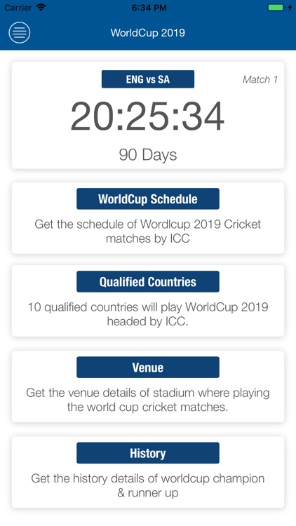 Worldcup Schedule 2019