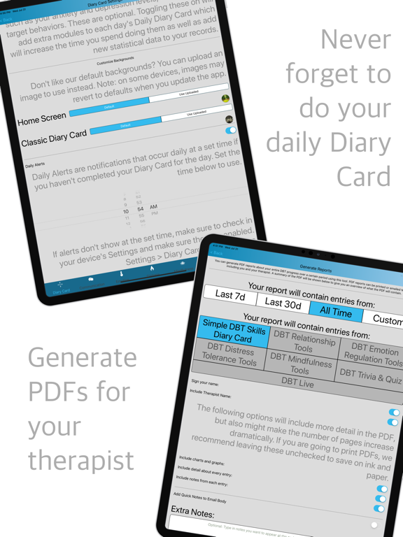 Simple DBT Skills Diary Card iPad screenshot 8 - Health & Fitness app