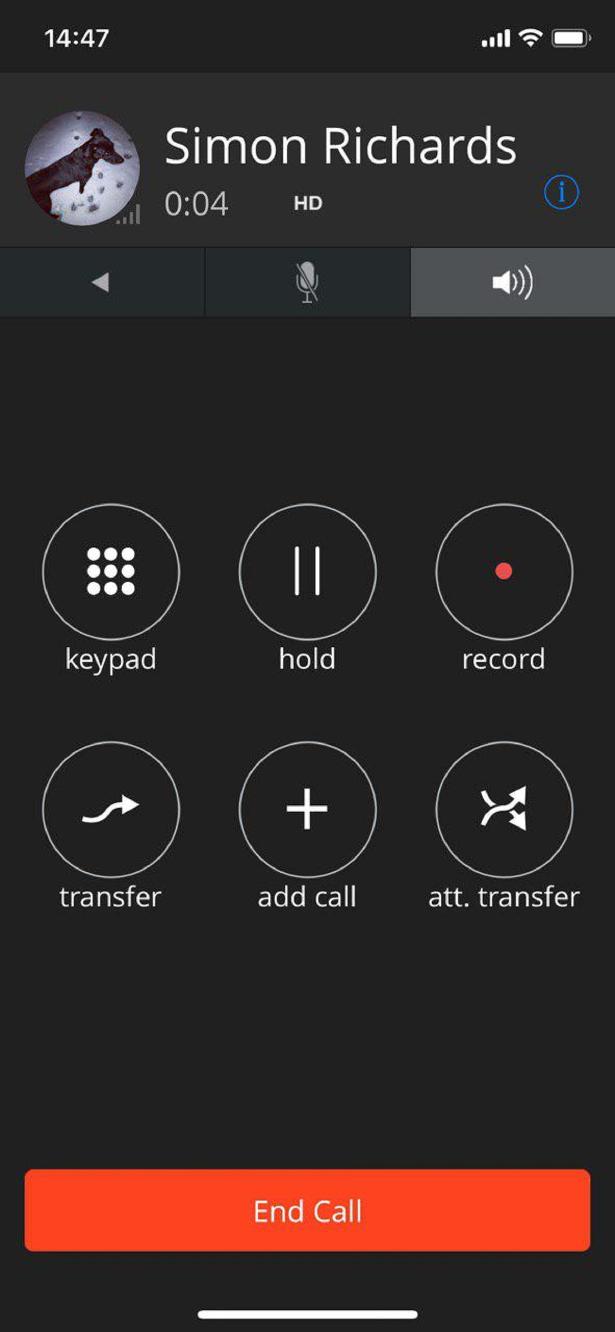Softphone screenshot 4