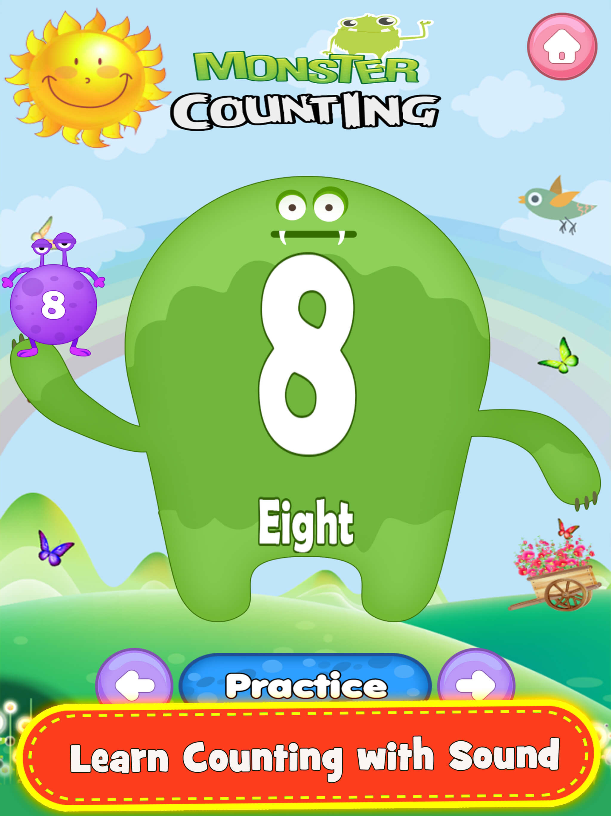 Monster Numbers Counting Games