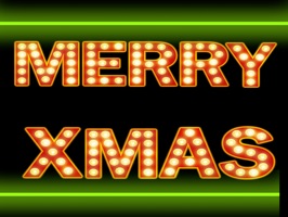 Neon Merry Christmas Stickers