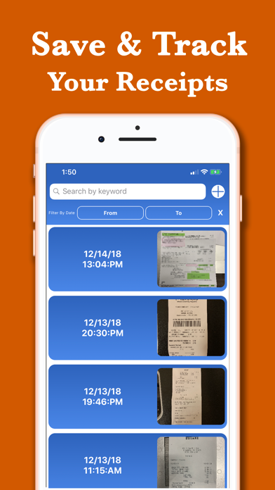 Screenshot #1 pour Receipt Tracker US