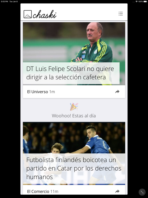 Chaski iPad screenshot