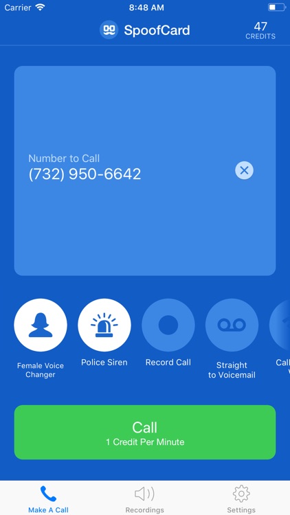 SpoofCard: Stay Anonymous