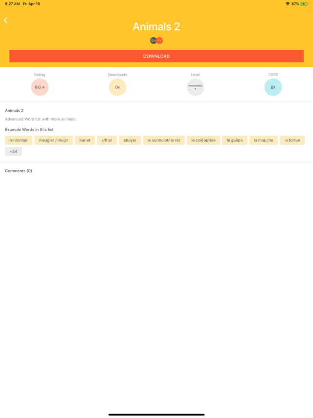 Vocabulary Miner Screenshot