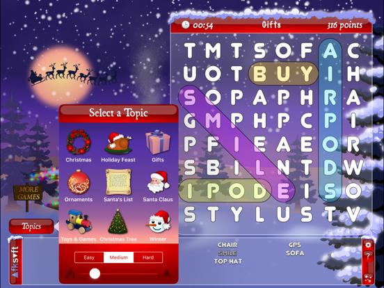 WordSearch Christmas HD iPad screenshot 4 - Games app