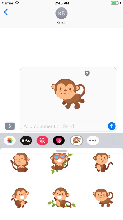 Cute Monkey Stickers Pack screenshot-8