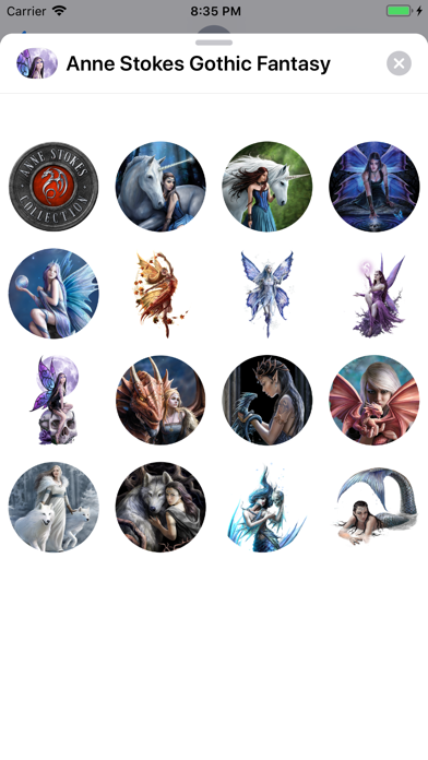 Anne Stokes Beautiful Stickersのおすすめ画像1